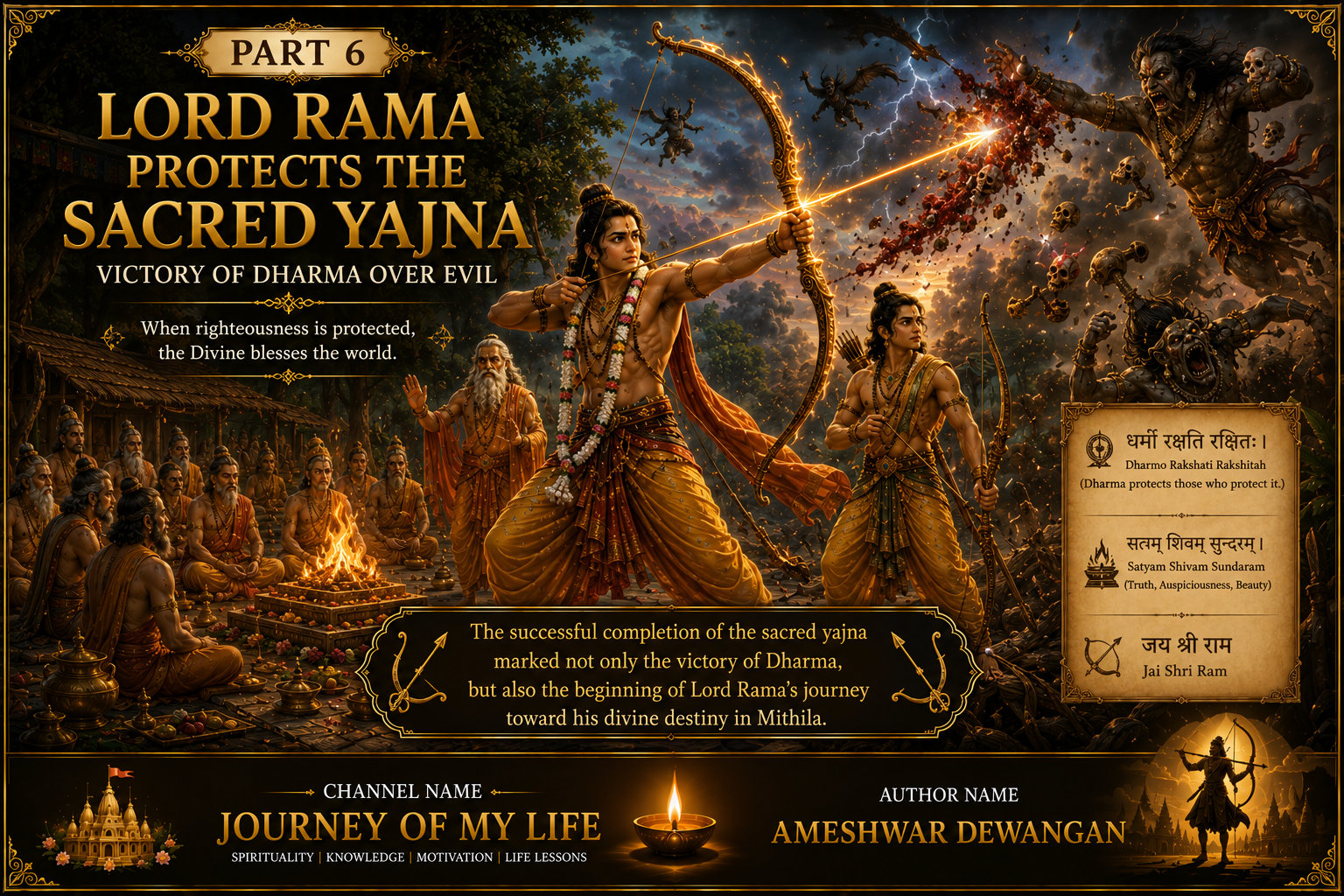 Lord Rama Protects Vishwamitra Yajna