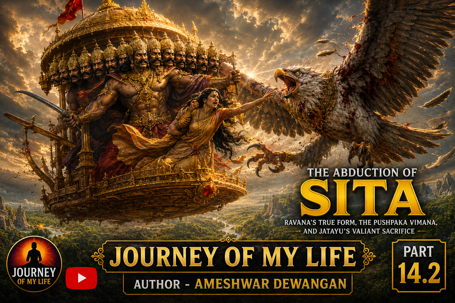 Ravana Abducts Goddess Sita and Jatayu Battles the Demon King