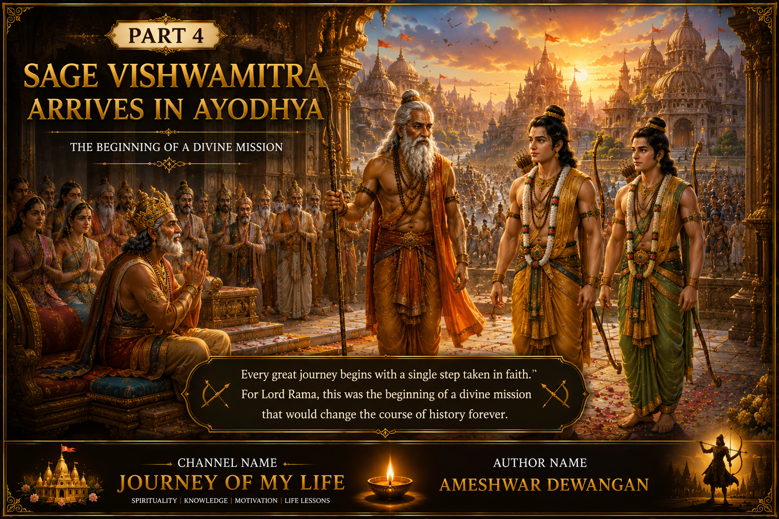 Sage Vishwamitra Arrives in Ayodhya